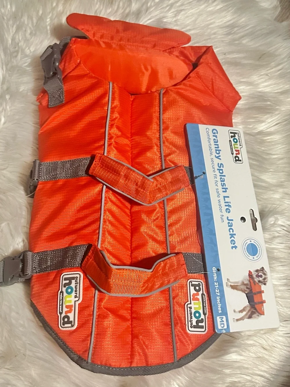 Granby Splash Life Jacket for Small Pets - Bright Orange